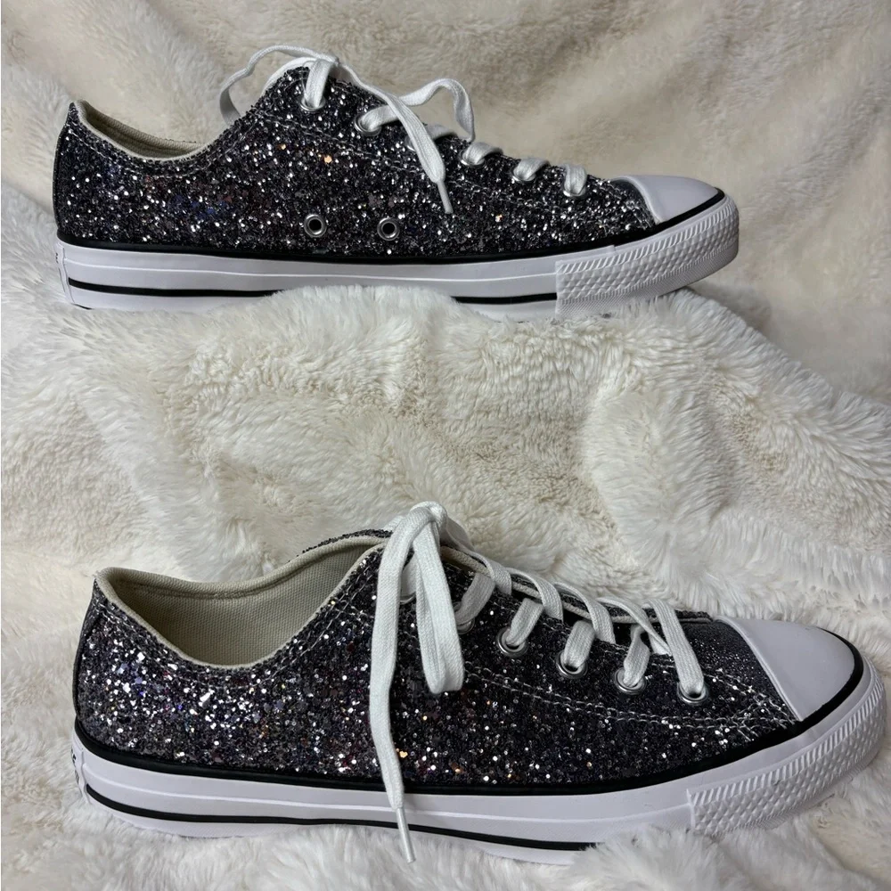 Converse Glitter Chuck Taylors sz 10 NWOT - Picture 3 of 5